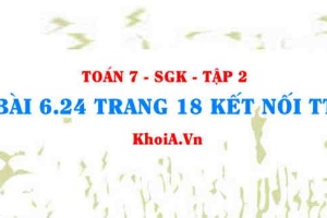 Bài 6.24 trang 18 Toán 7 Kết nối tri thức Tập 2